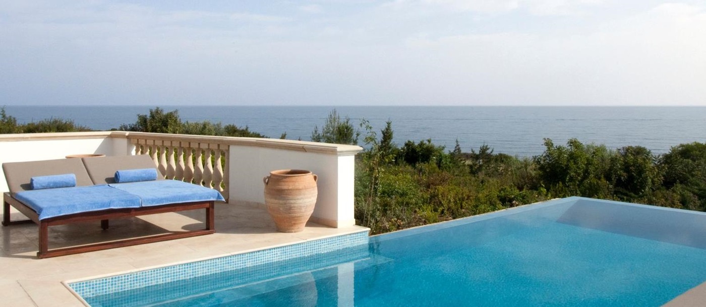 Private plunge pool of a suite at the Anassa resort in Cyprus