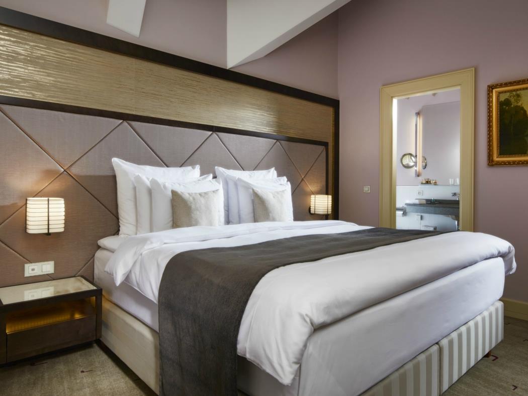 Double bedroom at Aria Prague Czech Republic