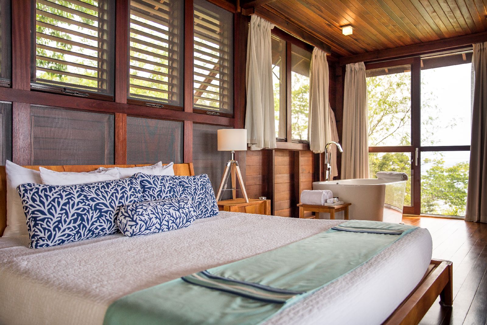 Zabuco villa bedroom at Secret Bay in Dominica