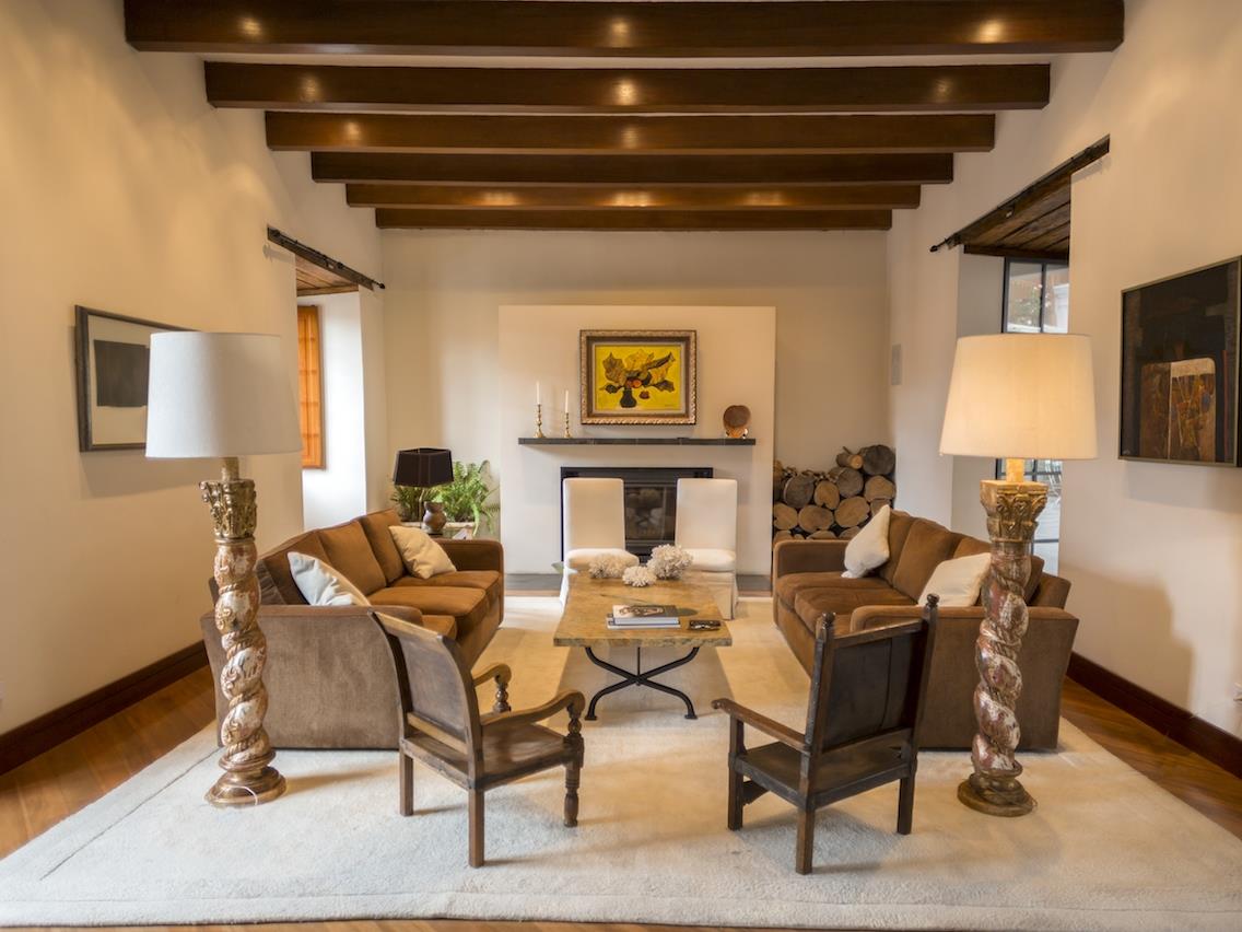 Lounge at Casa Gangotena in Ecuador