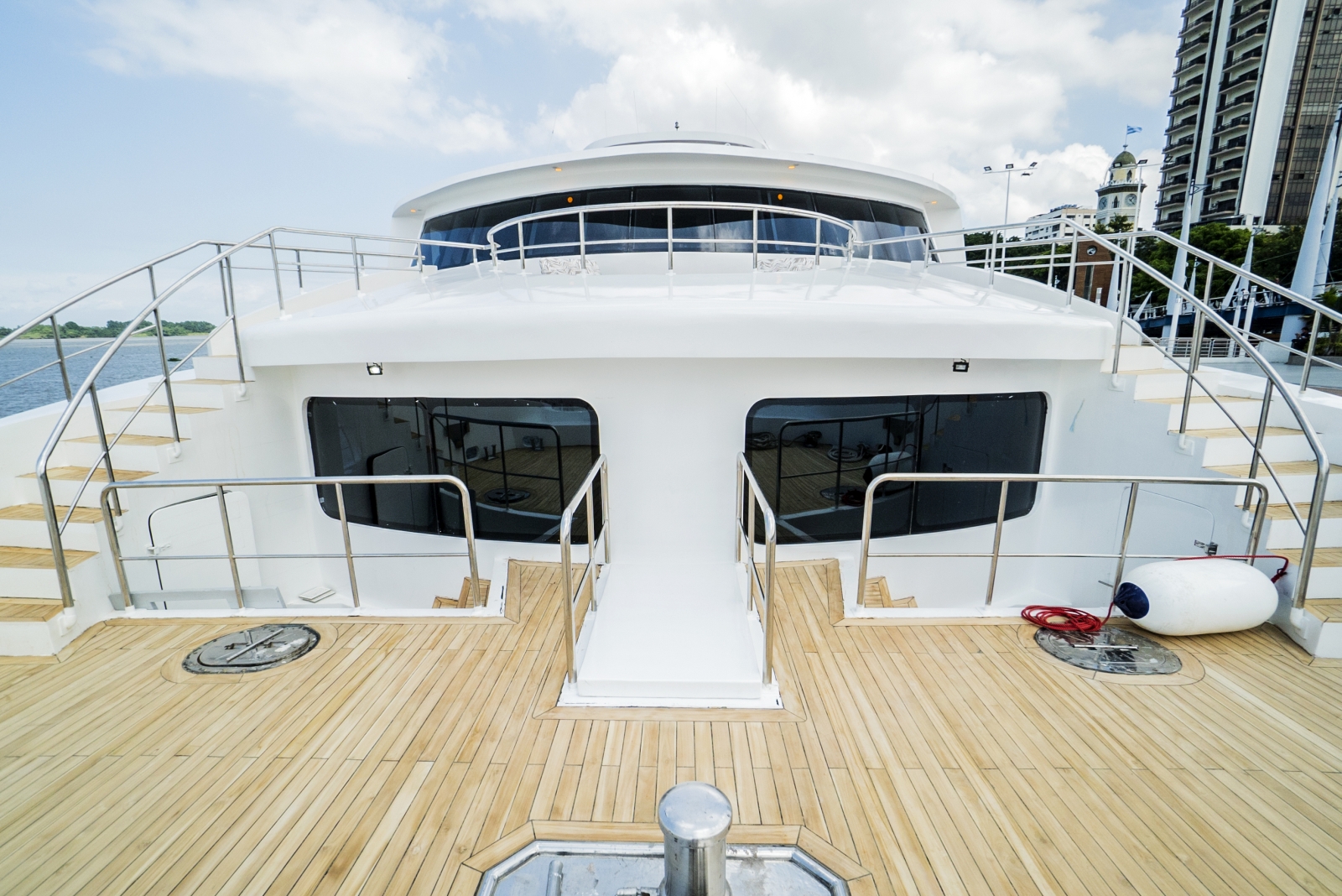 Deck on board Elite in Galapagos