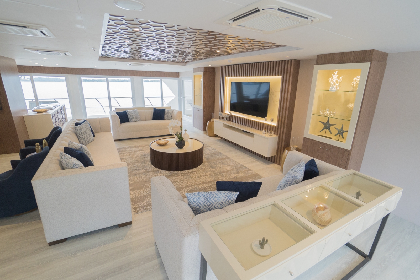 Lounge on board Elite in Galapagos