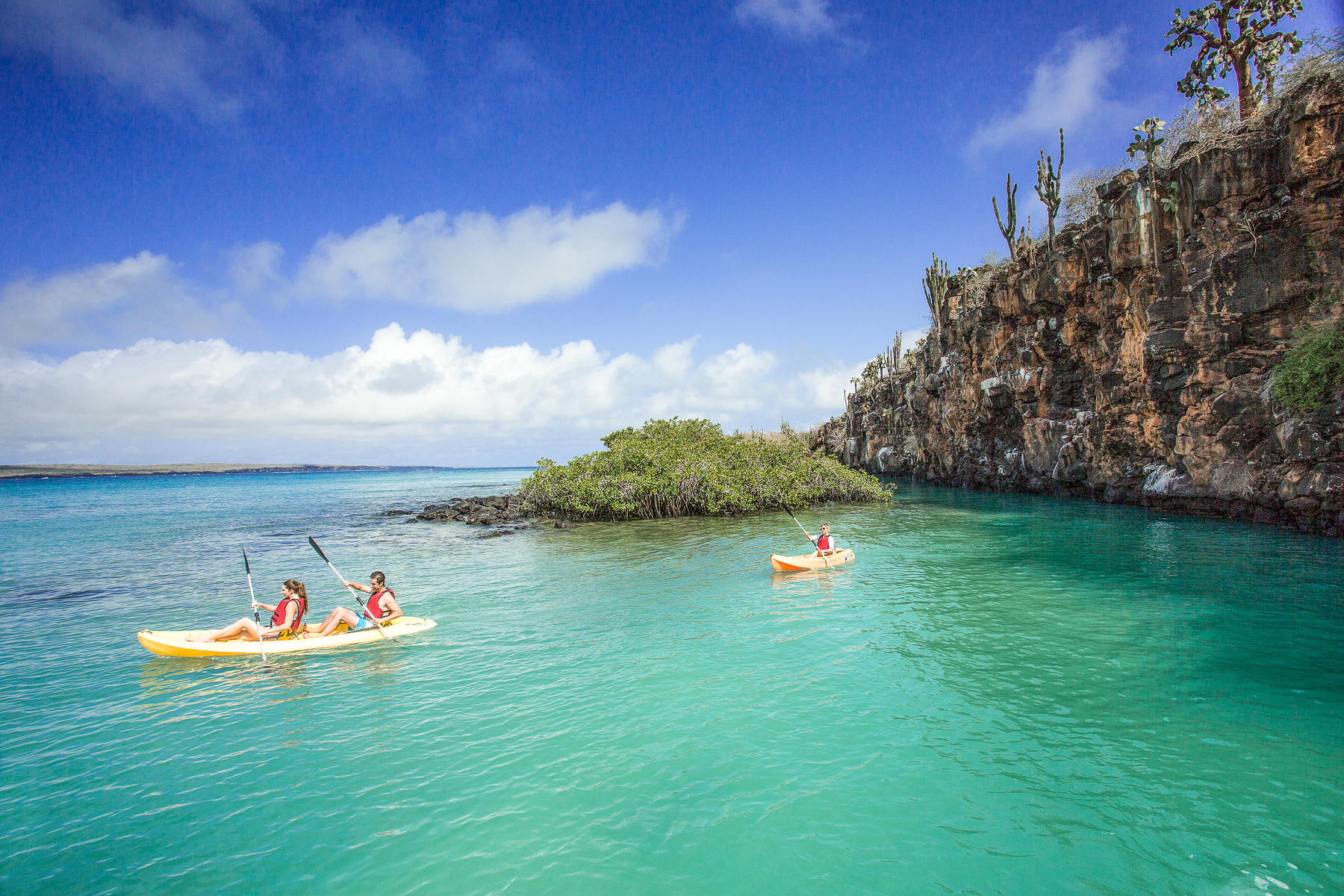 Kayaking at Finch Bay in the Galapagos Islands