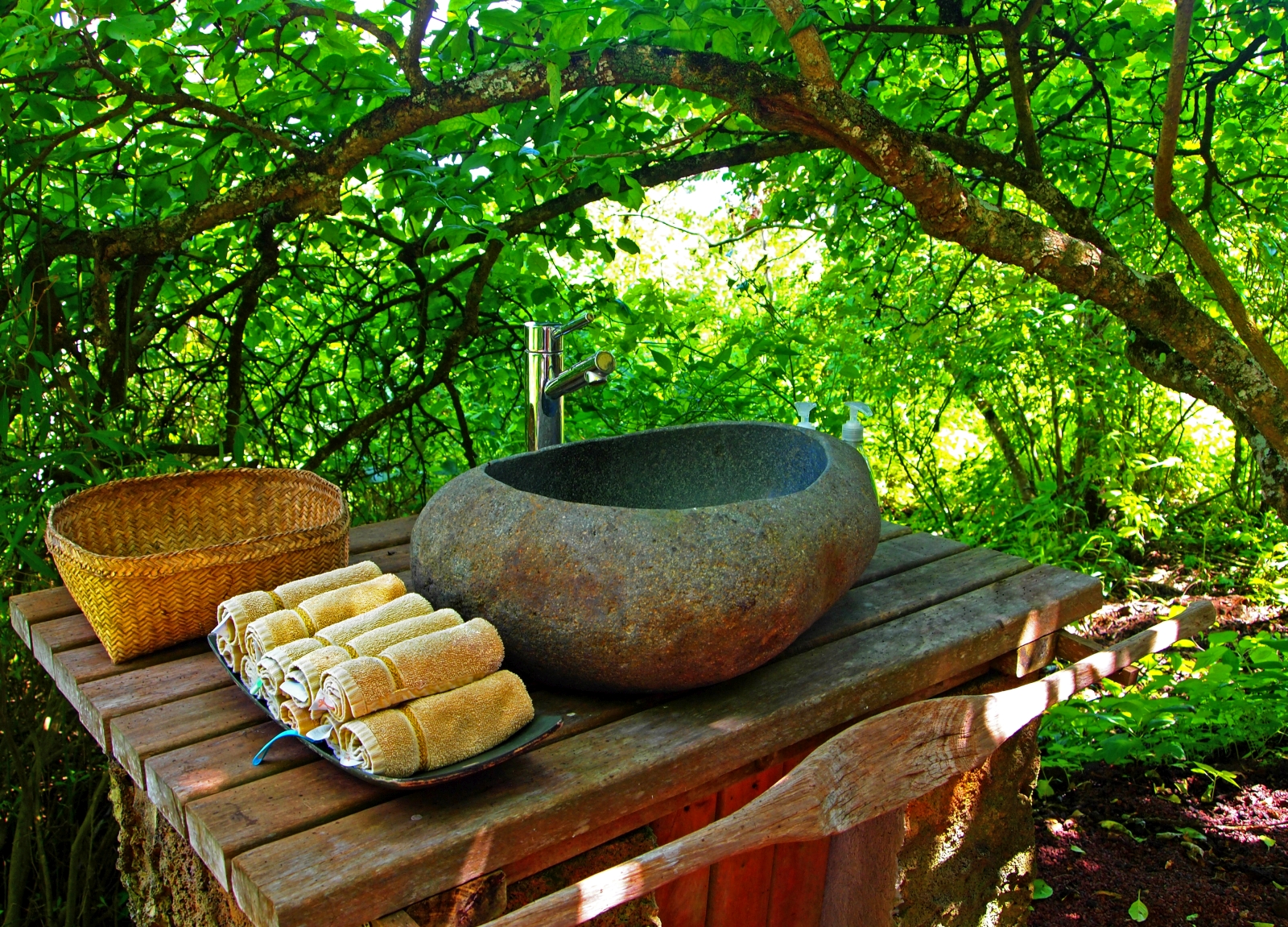 Wash basin at Galapagos Safari Camp in Galapagos