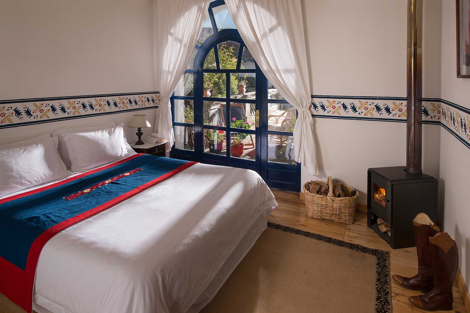 Bedroom at Hacienta Zuleta in Ecuador