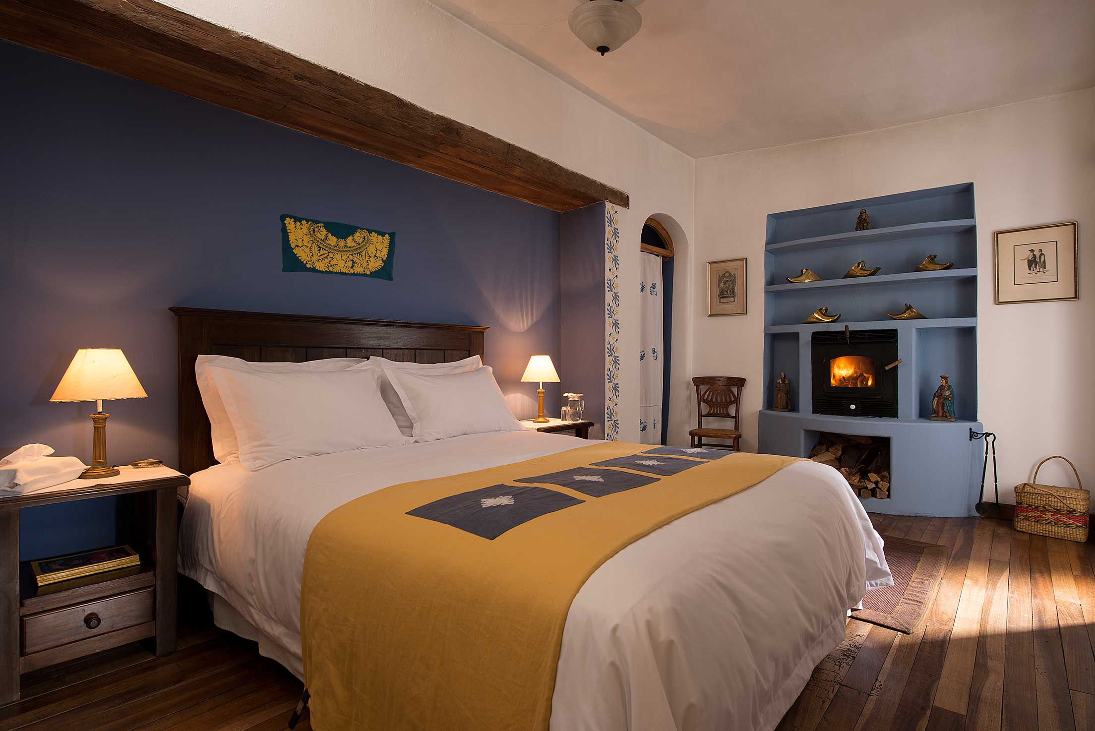 Double bedroom of Hacienda Zuleta, Ecuador