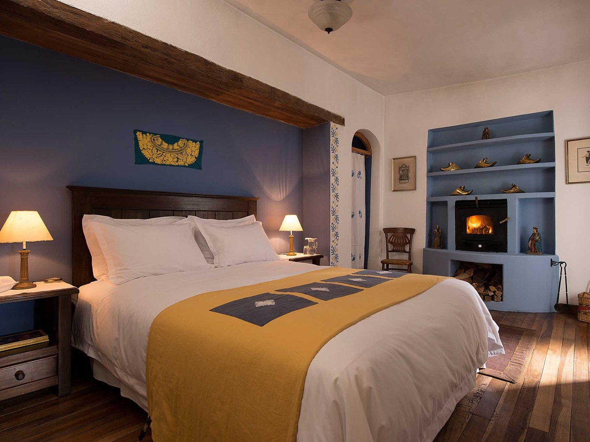 Double bedroom of Hacienda Zuleta, Ecuador