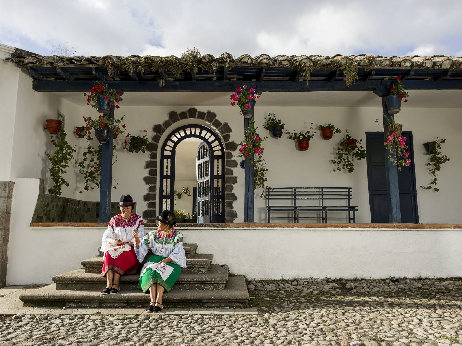 Entrance to Hacienda Zuleta in the highlands of Ecuador