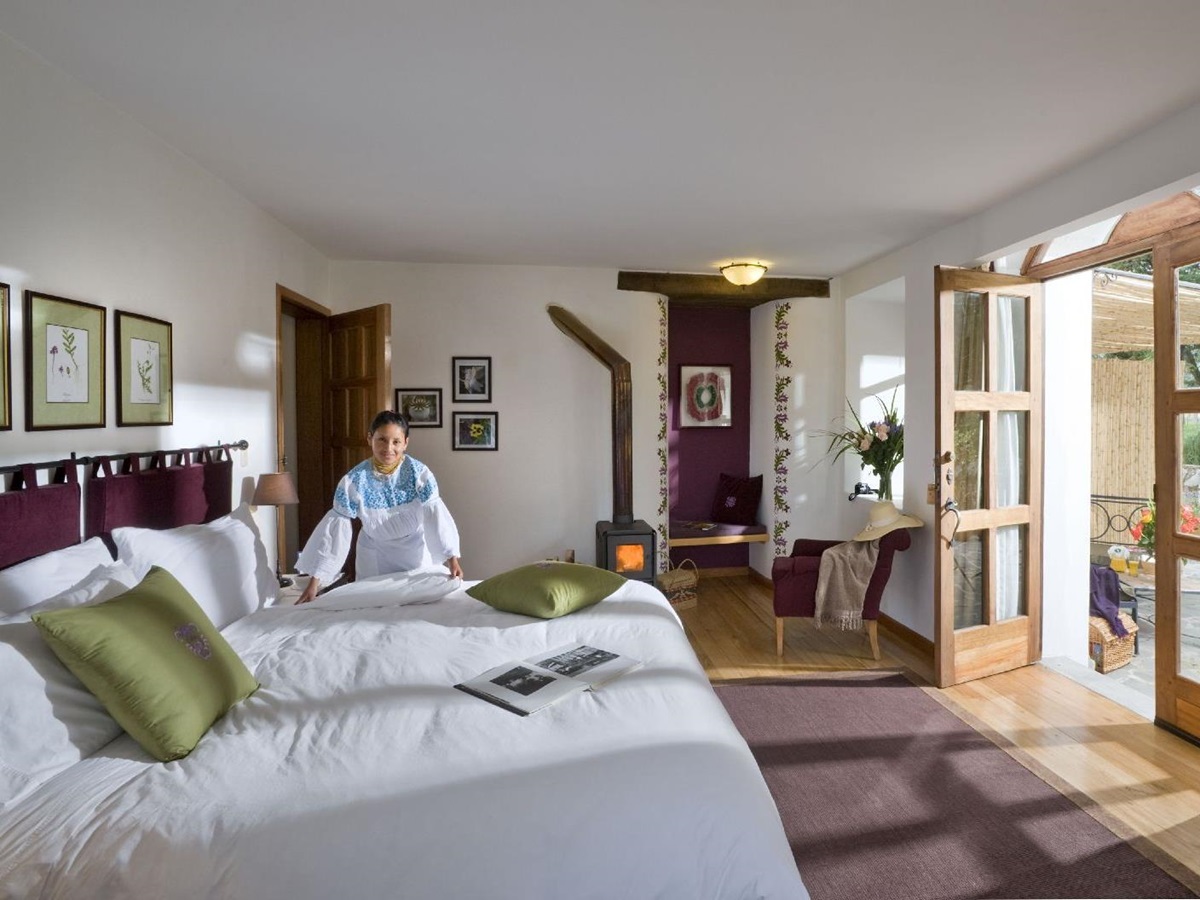 Suite at Hacienda Zuleta in the highlands of Ecuador