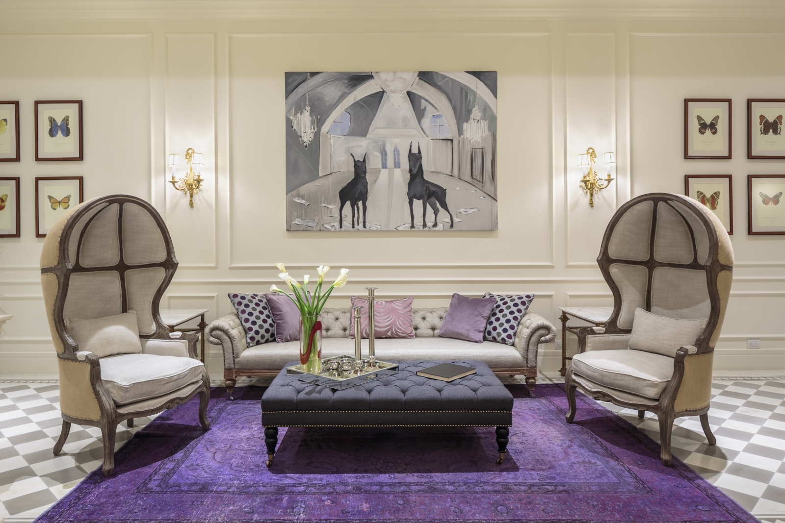 Sitting area at Hotel del Parque in Ecuador