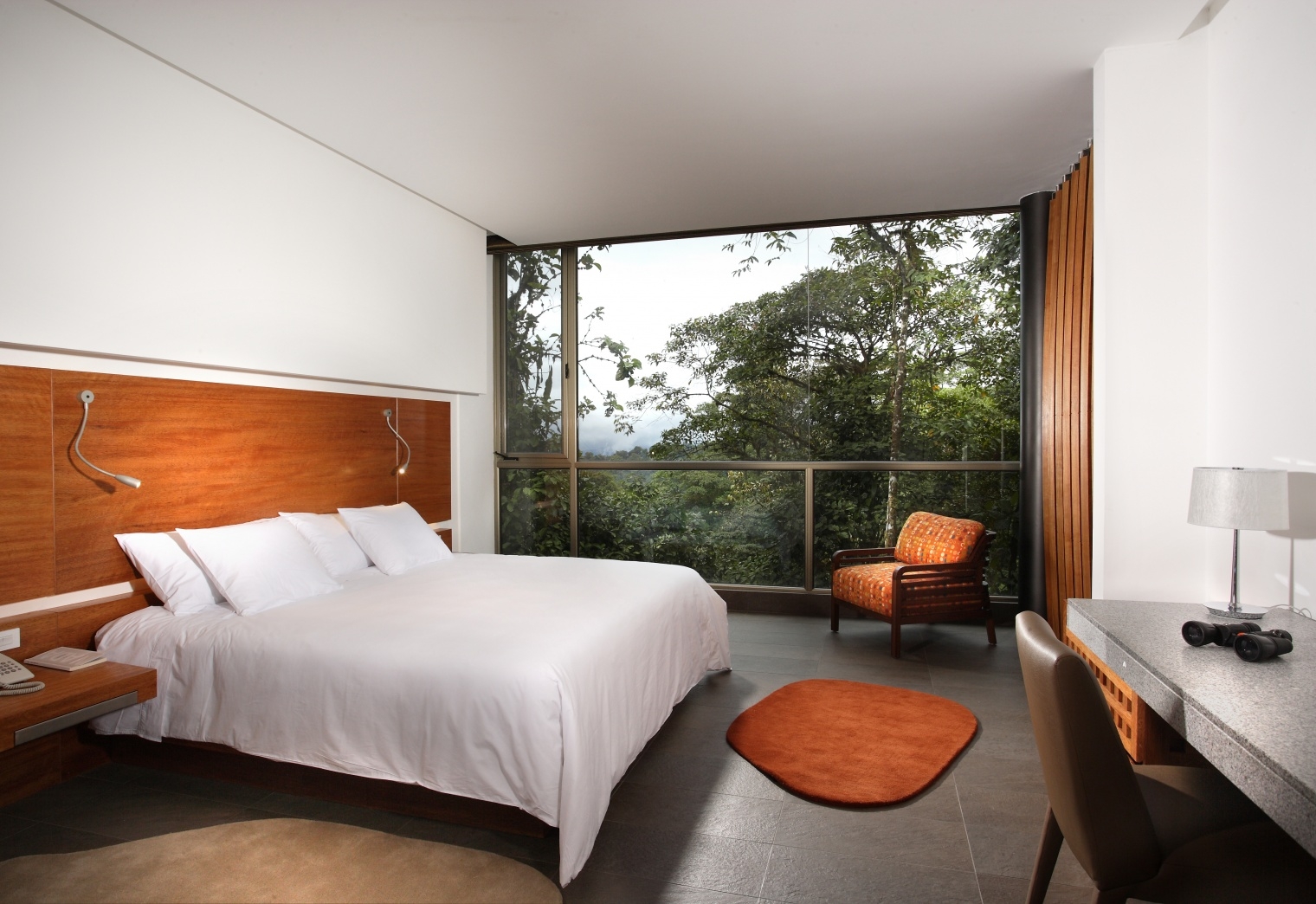 Bedroom at Mashpi Lodge in Ecuador