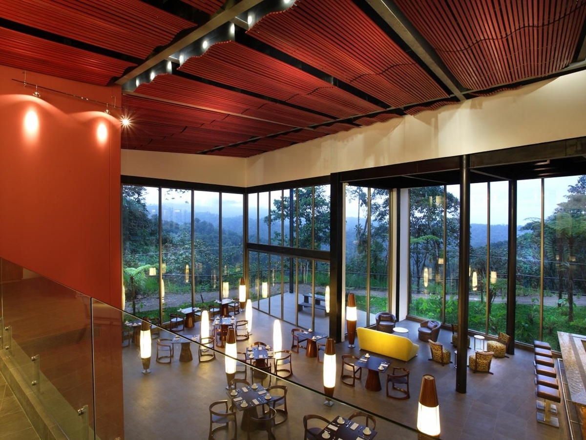 Lobby at Mashpi Lodge in Ecuador