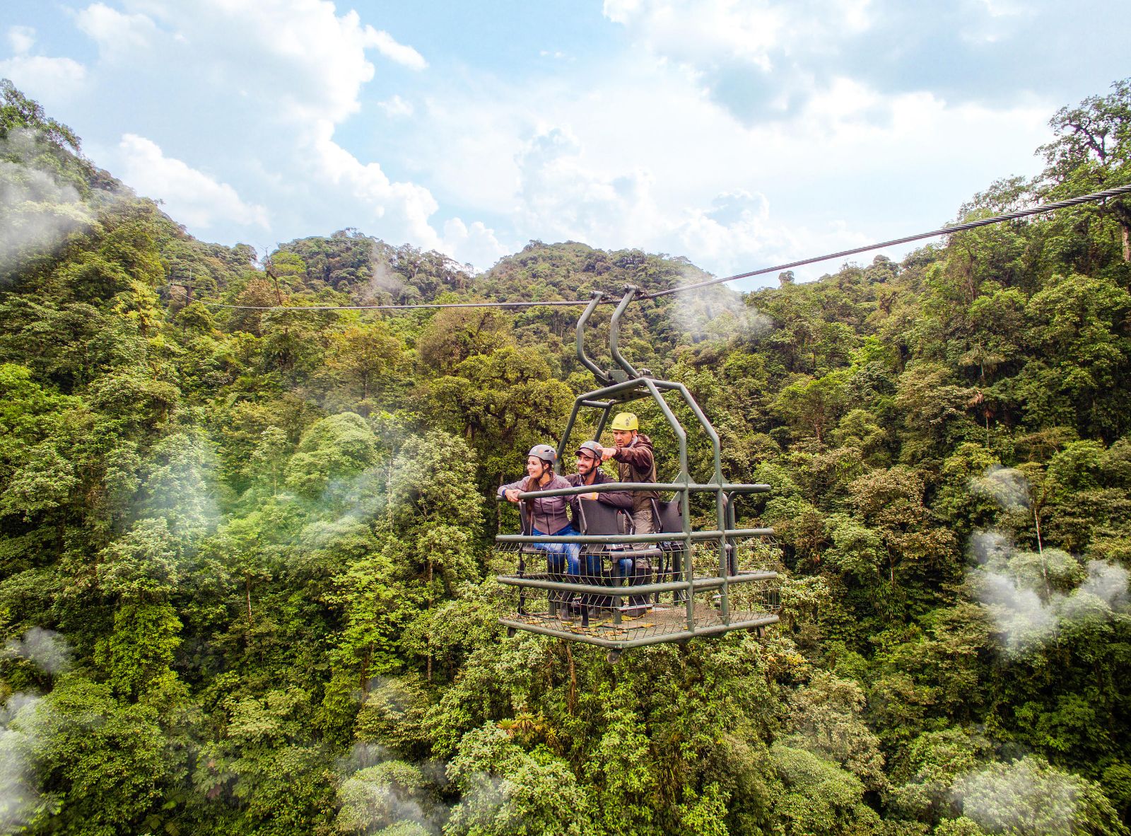 Sky Bike in the rainforest canopy at Mashpi Lodge, Ecuador