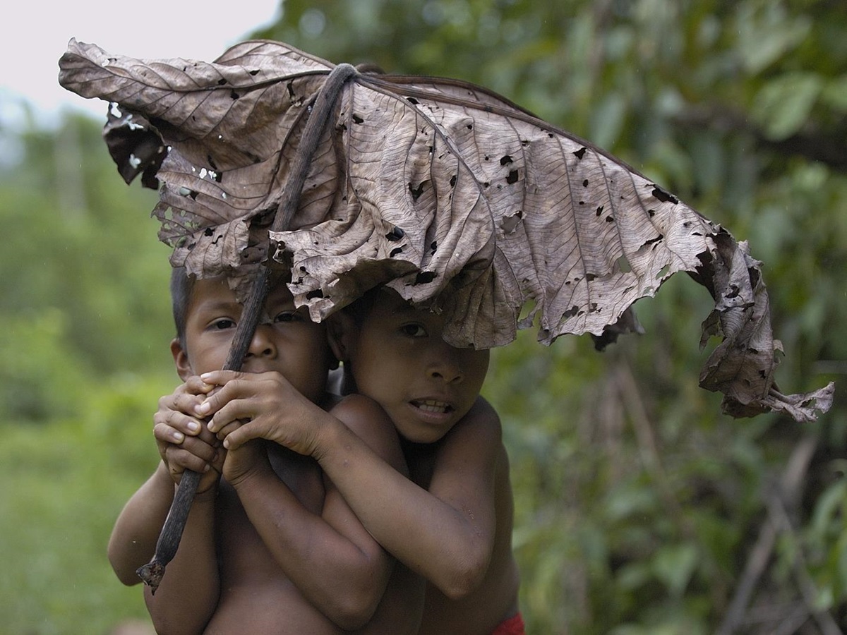 Boys at Napo Wildlife Centre Ecolodge in Ecuador