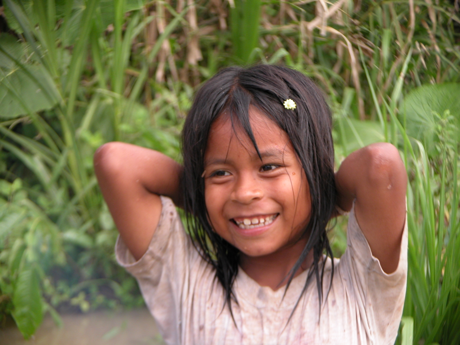 Girl at Napo Wildlife Centre Ecolodge in Ecuador