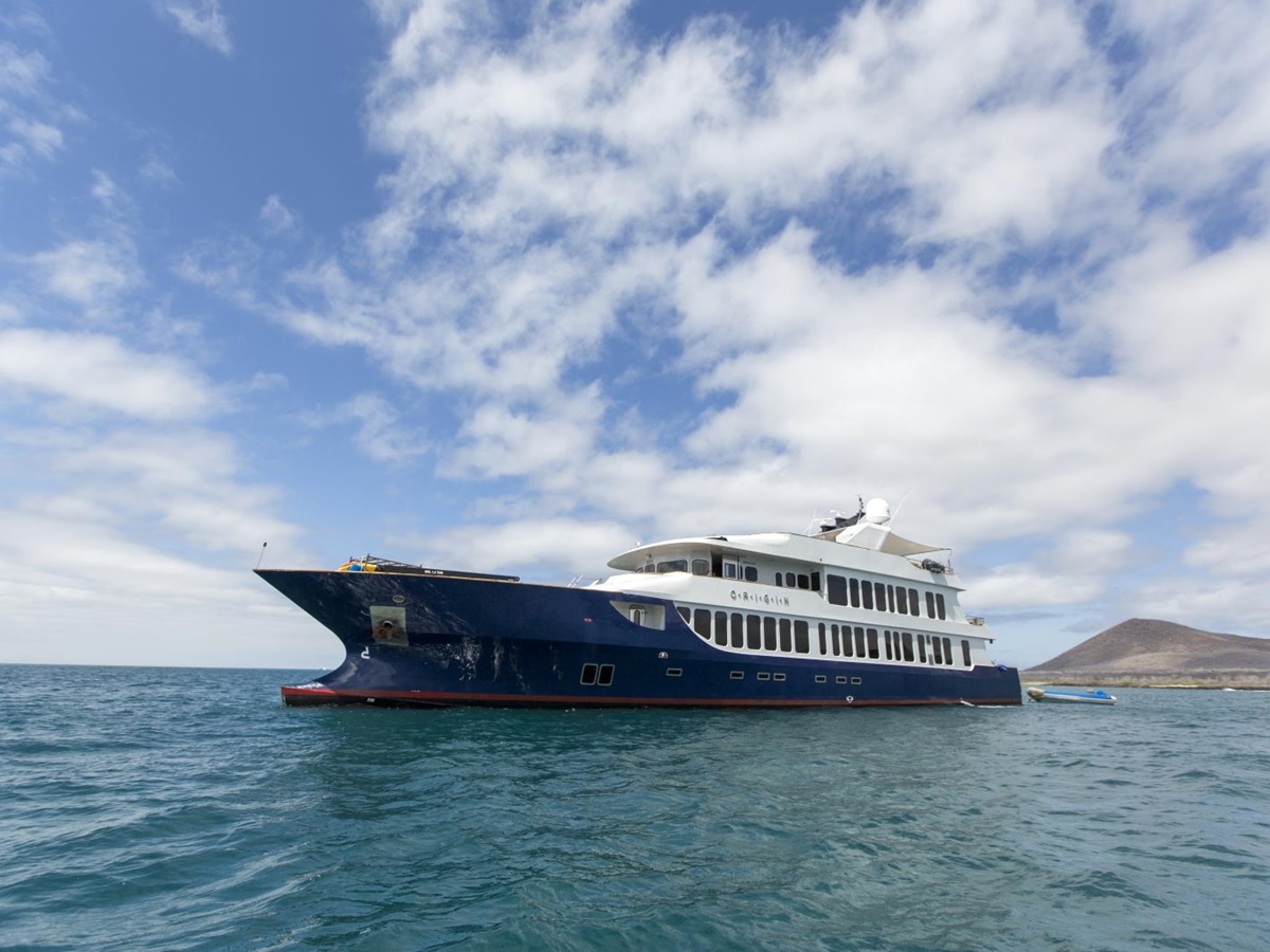Exterior on board Origin in Galapagos