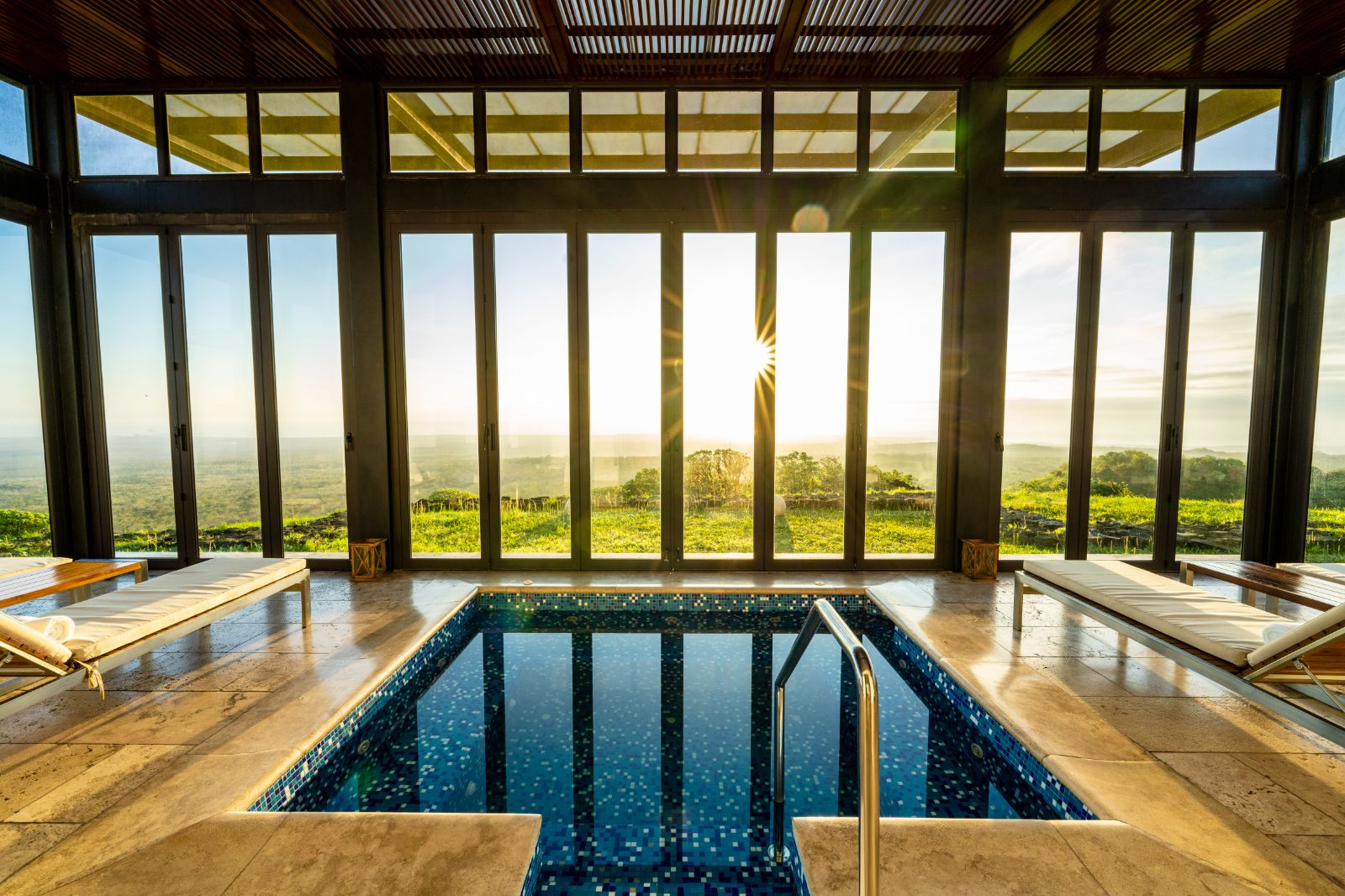 Spa pool at Pikaia Lodge on the Galapagos Islands of Ecuador