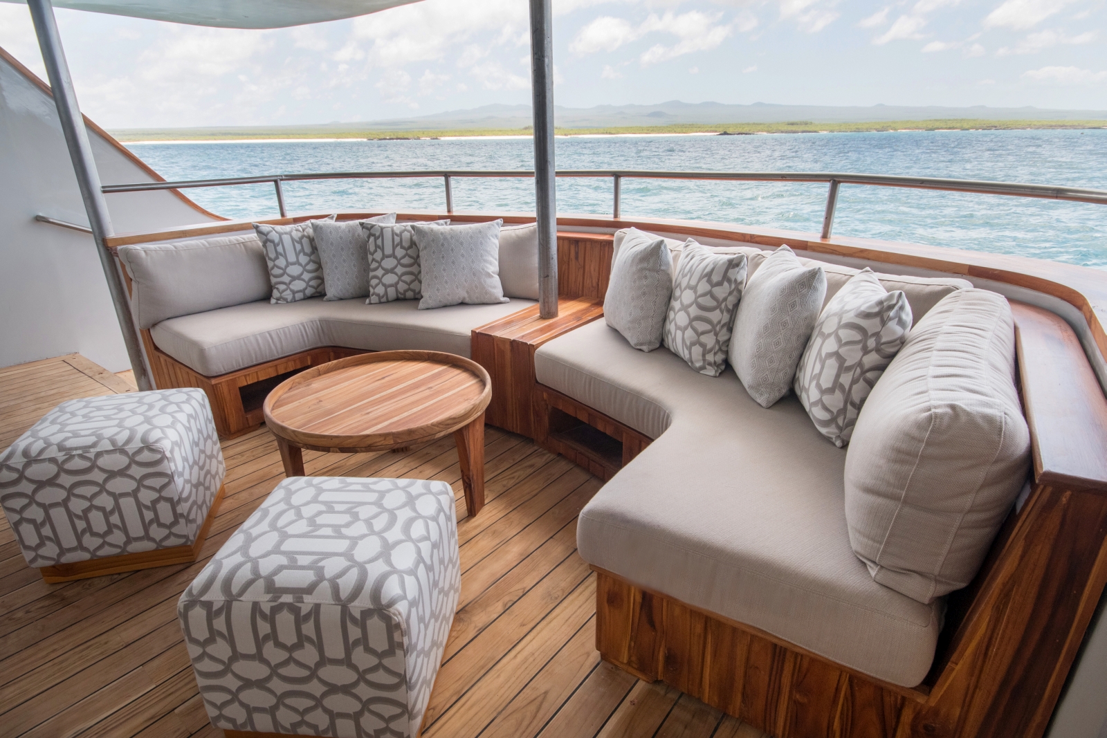 Deck on board Theory in the Galapagos