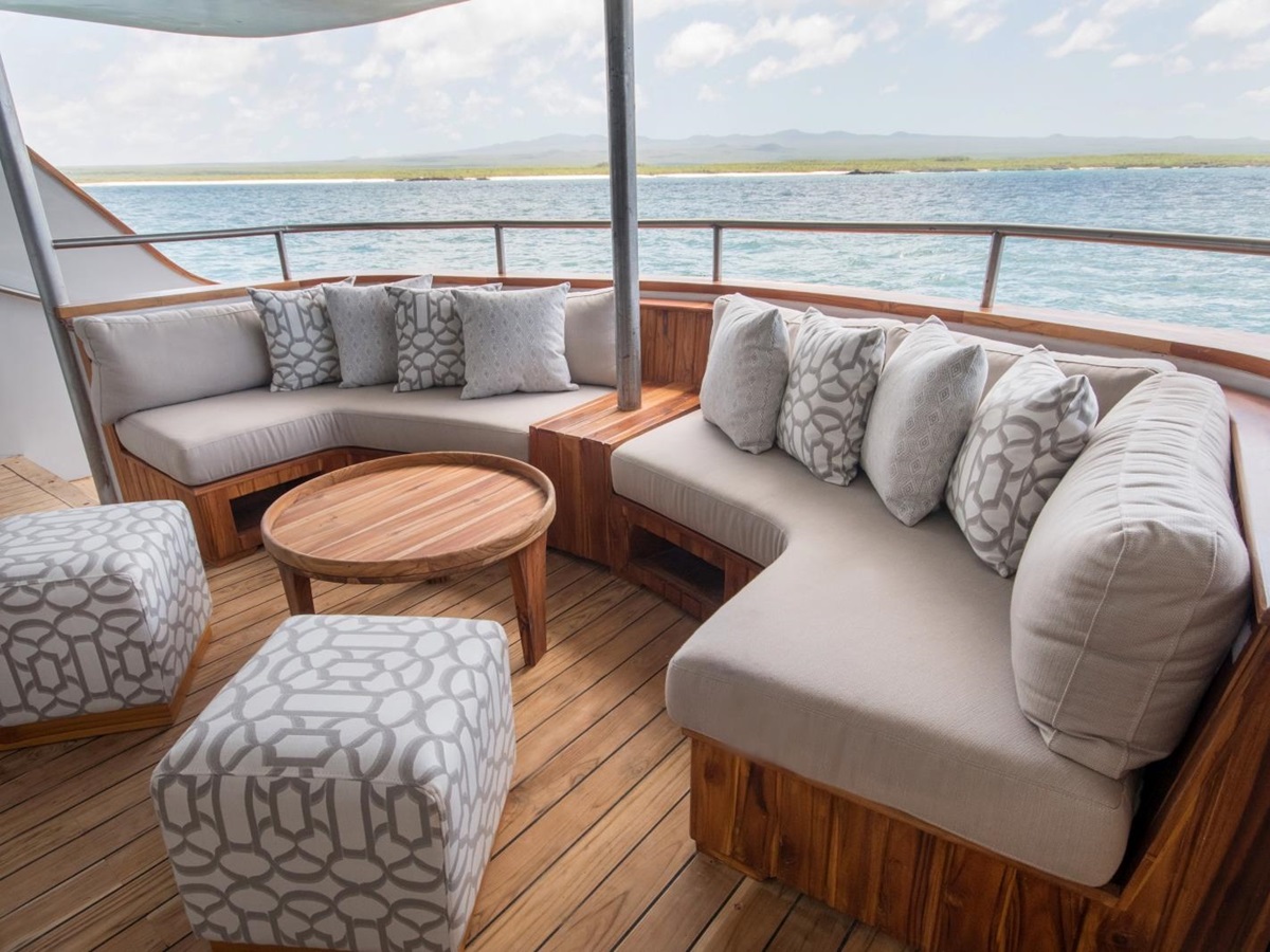 Deck on board Theory in the Galapagos