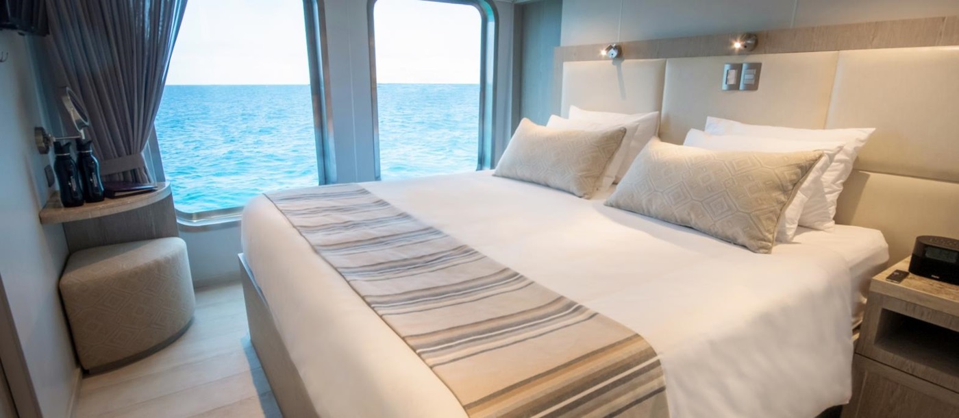 Double cabin on board Theory in the Galapagos