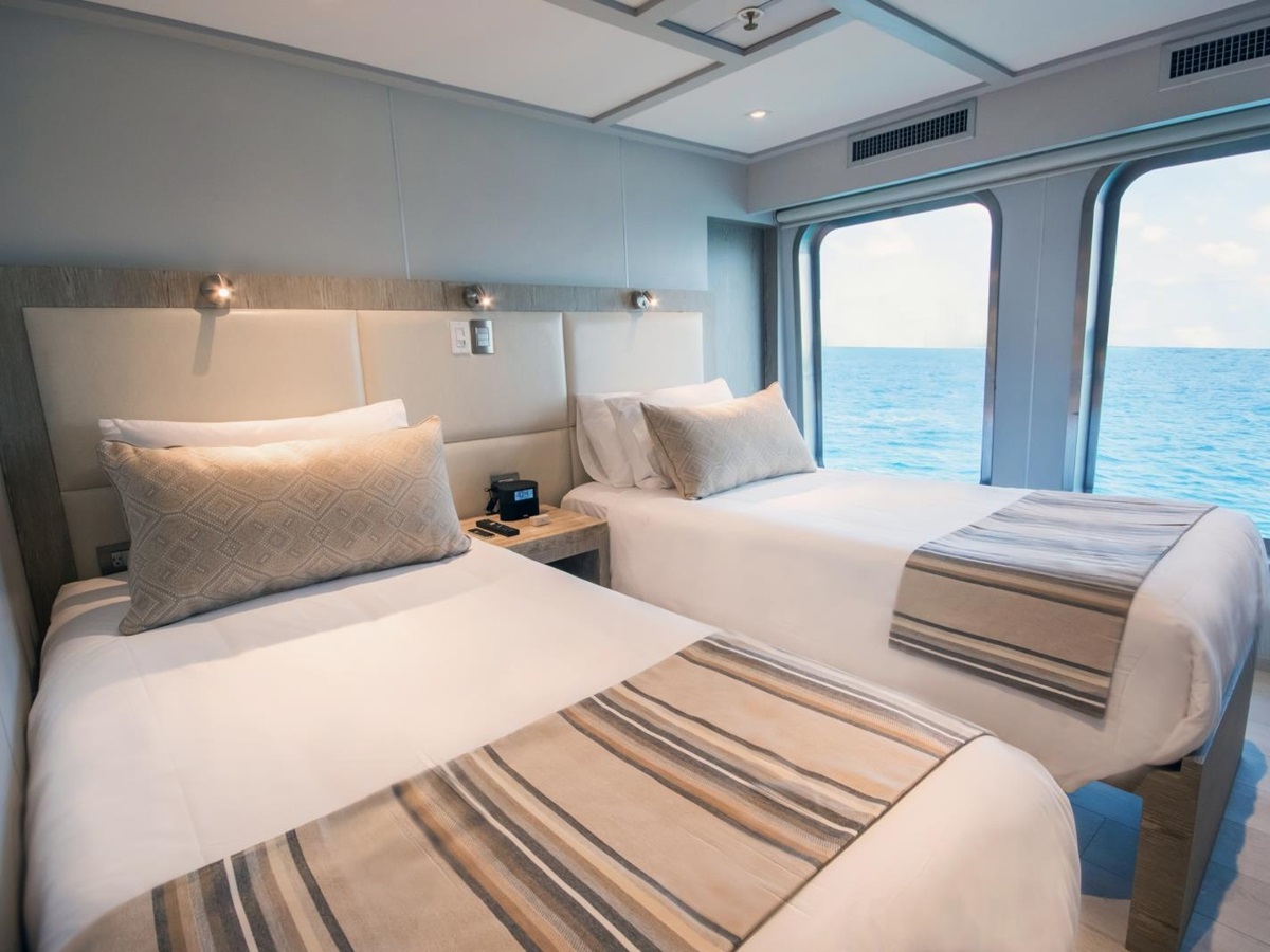 Twin cabin on board Theory in the Galapagos