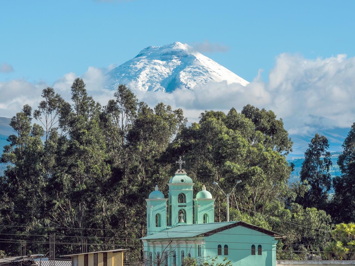 Cotopaxi volcano church, Ecuador