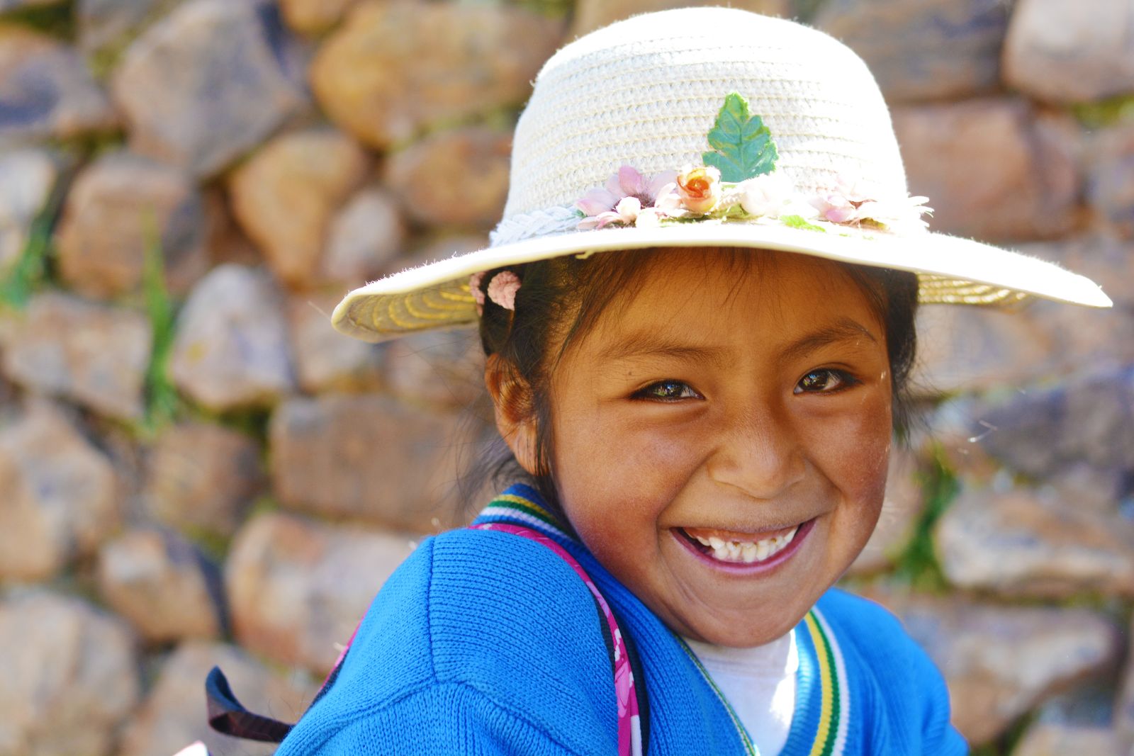Smiling local girl in Ecuador