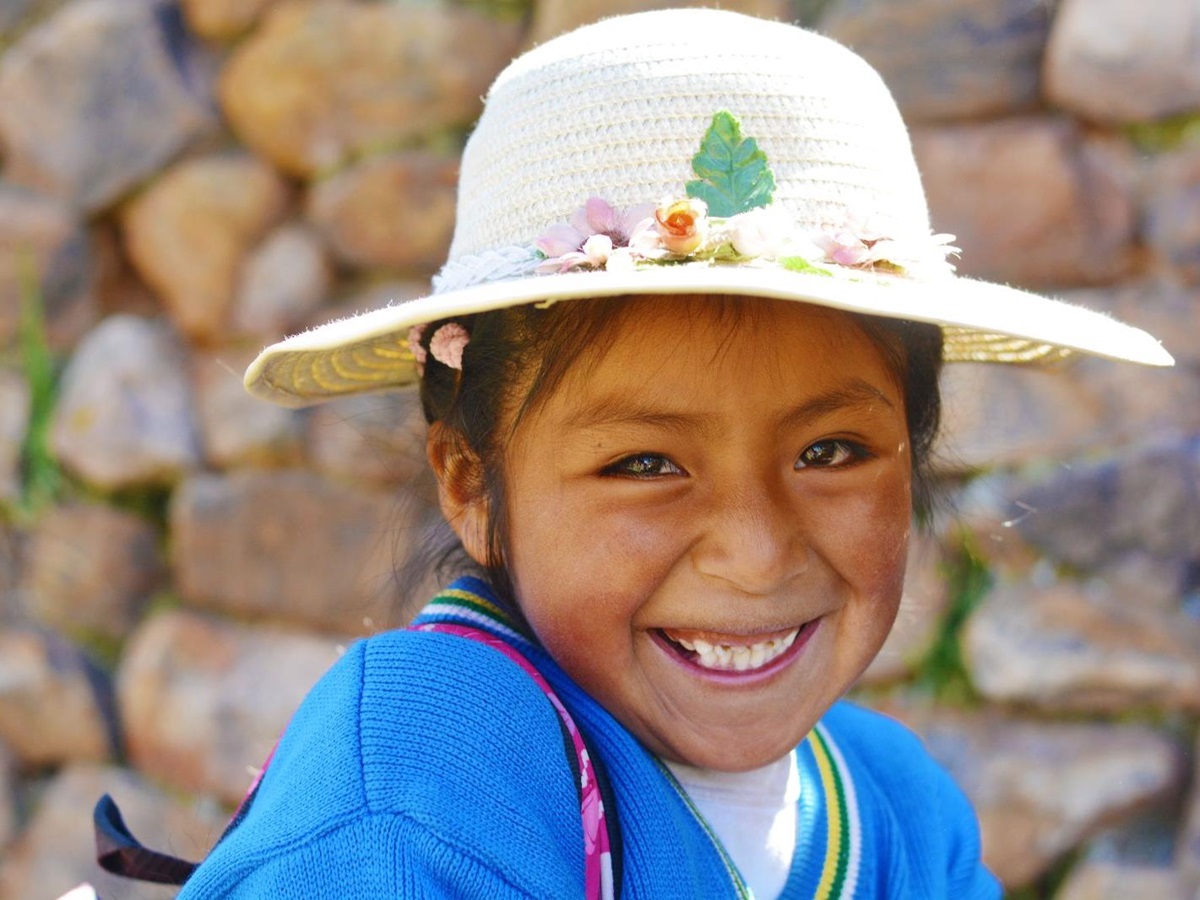 Smiling local girl in Ecuador
