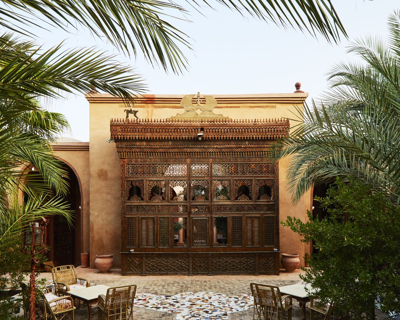Terrace of the Al Moudira hotel in Luxor