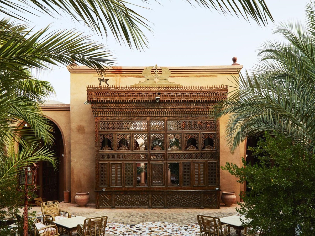 Terrace of the Al Moudira hotel in Luxor