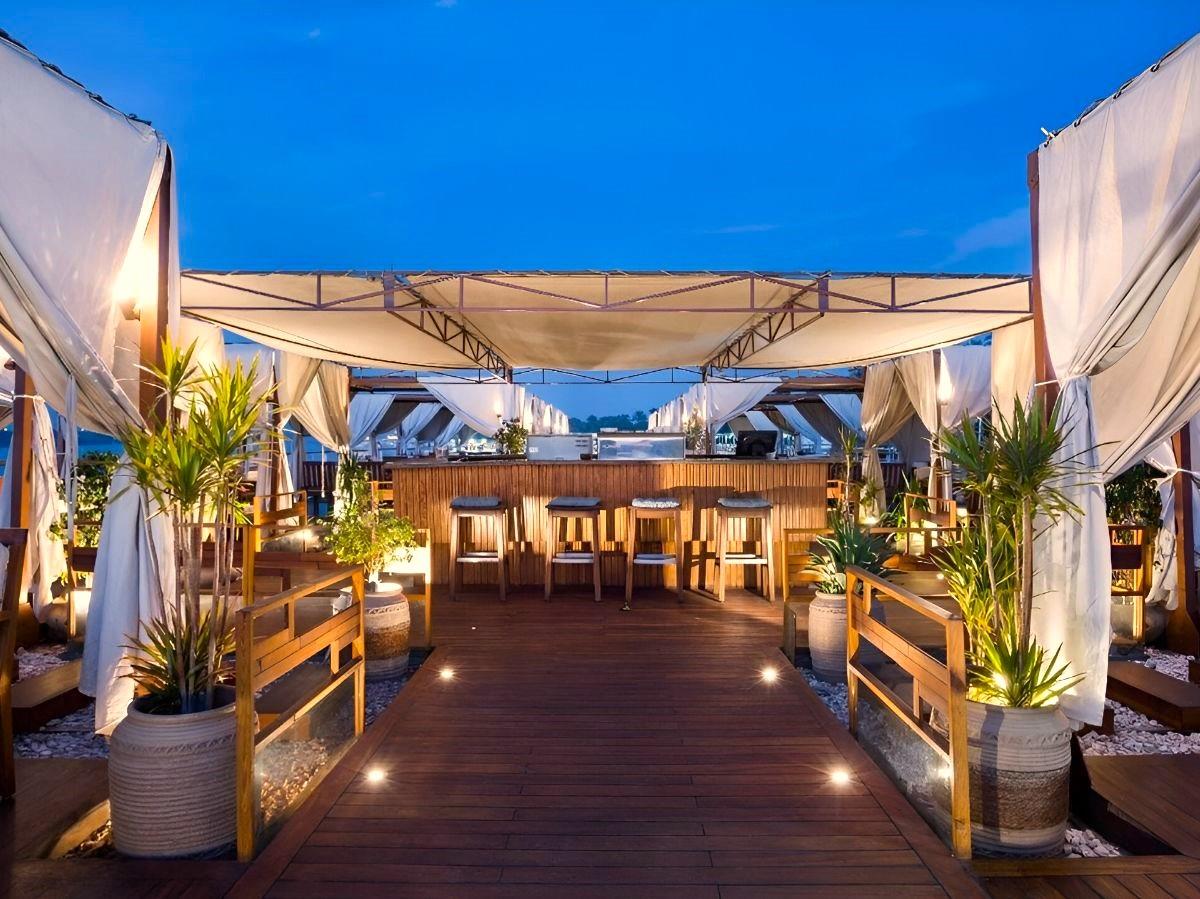 Deck bar onboard the Farah Nile Cruise in Egypt