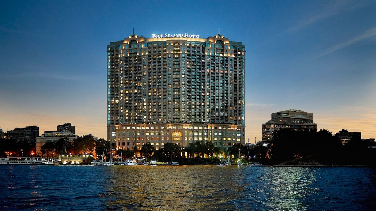 Exterior view of Four Seasons Nile Plaza Cairo