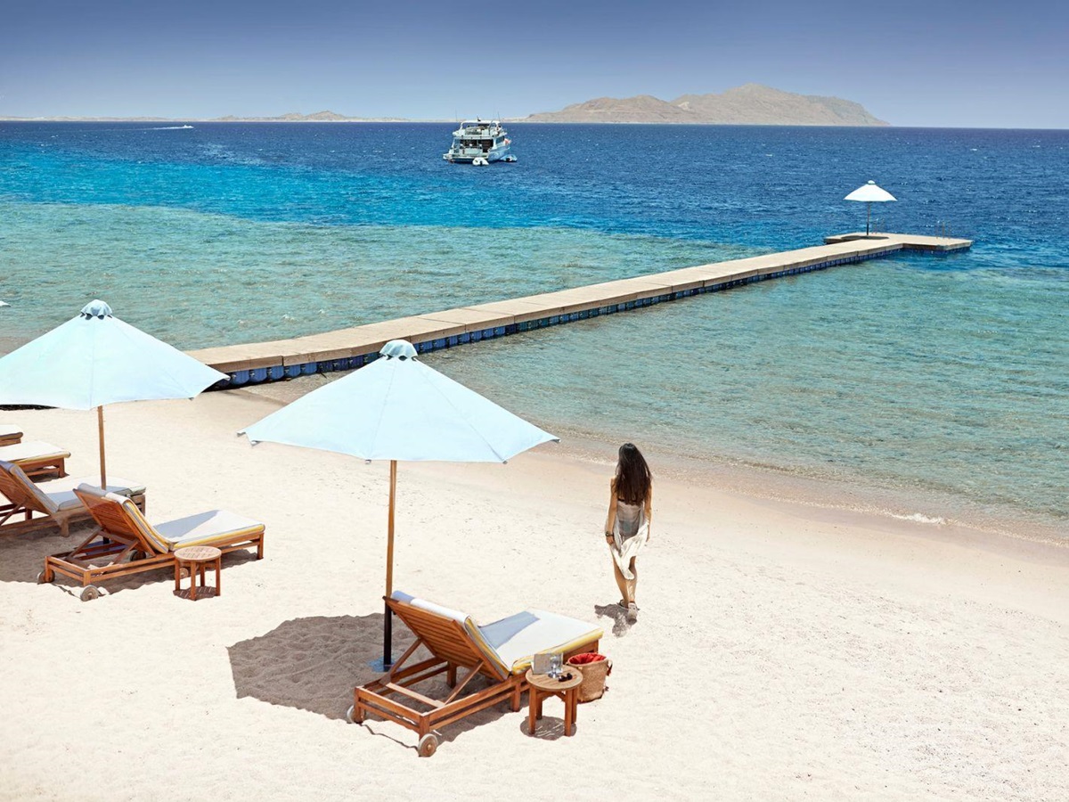 Private beach at Four Seasons Resort Sharm El Sheikh