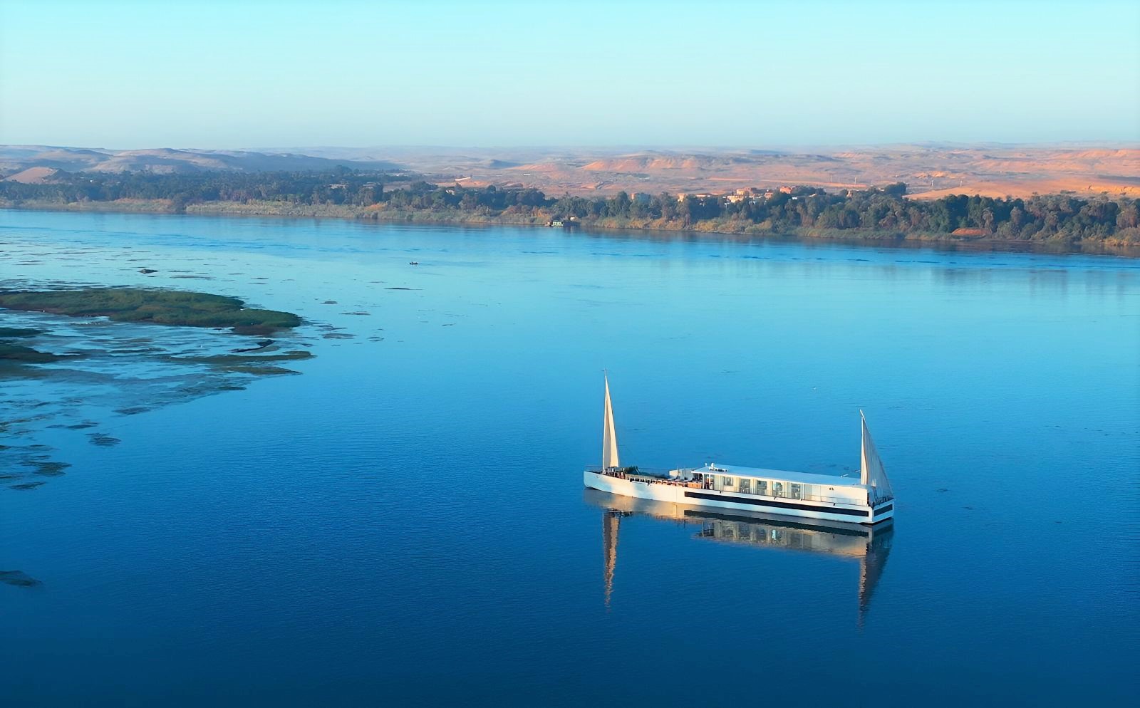 Facade of the Kazazian on the Nile in Egypt