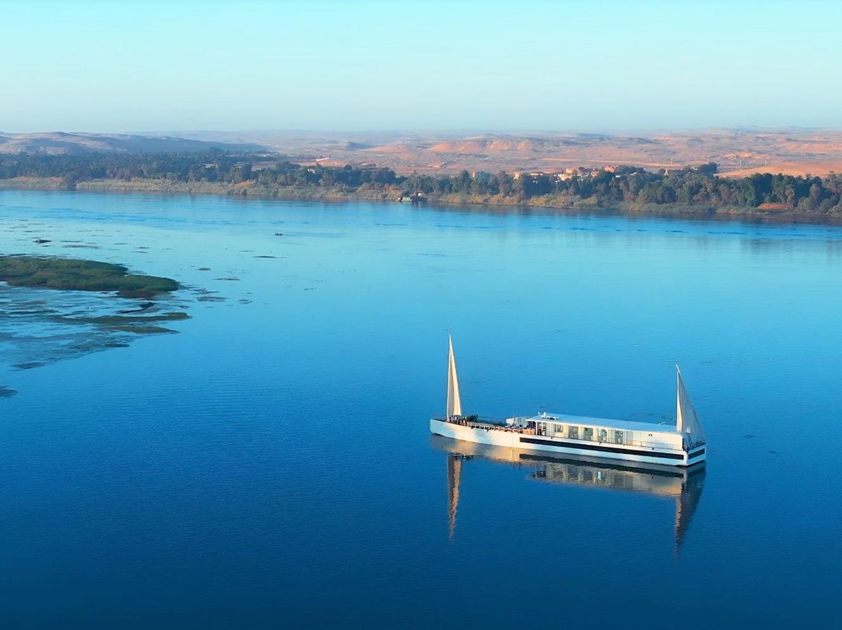 Facade of the Kazazian on the Nile in Egypt