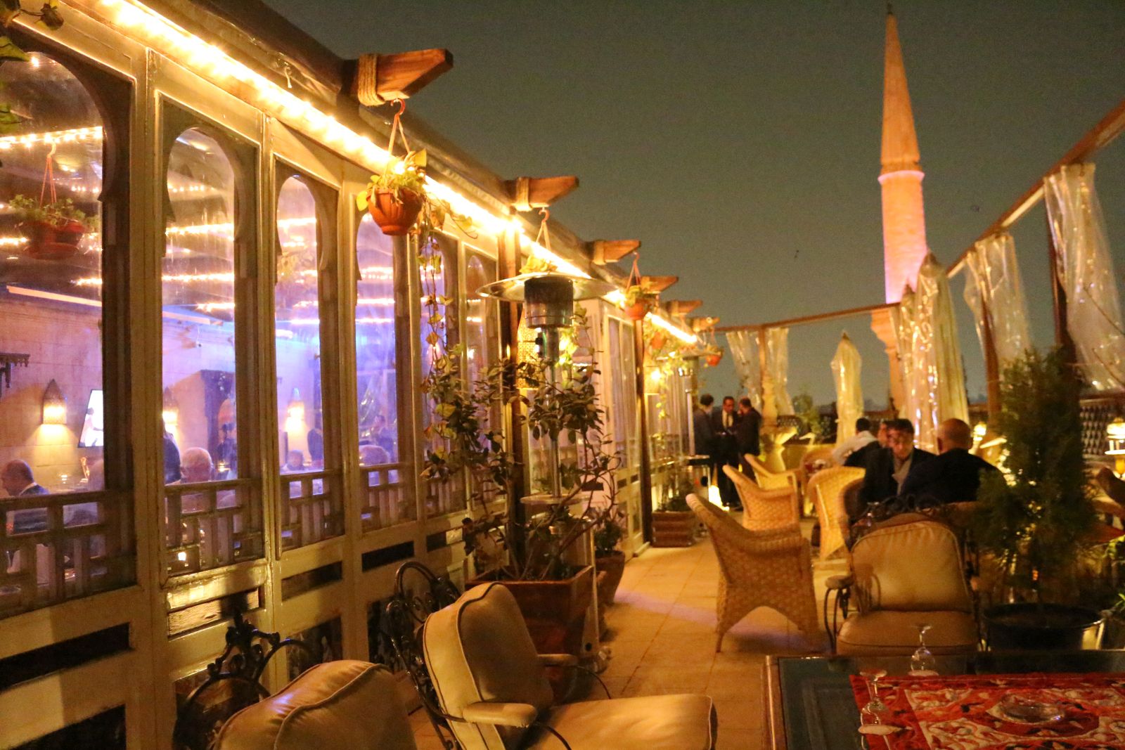 Rooftop restaurant at Le Riad Hotel de Charme Cairo