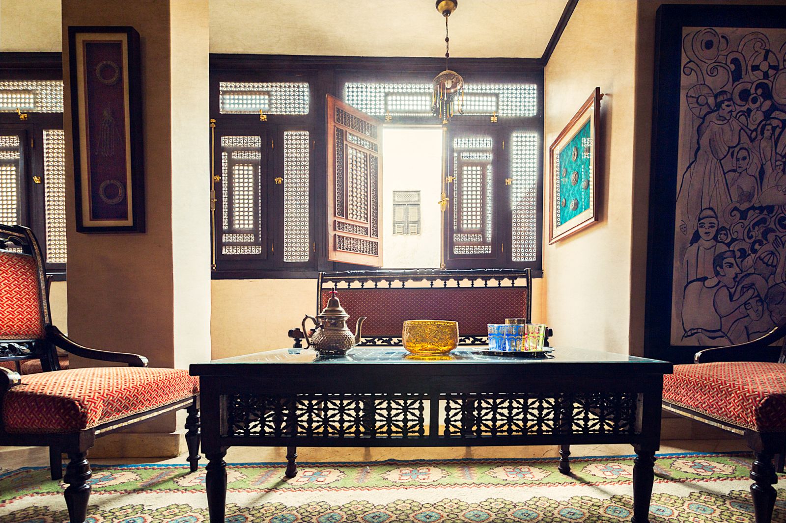 Tea lounge at Le Riad Hotel de Charme Cairo