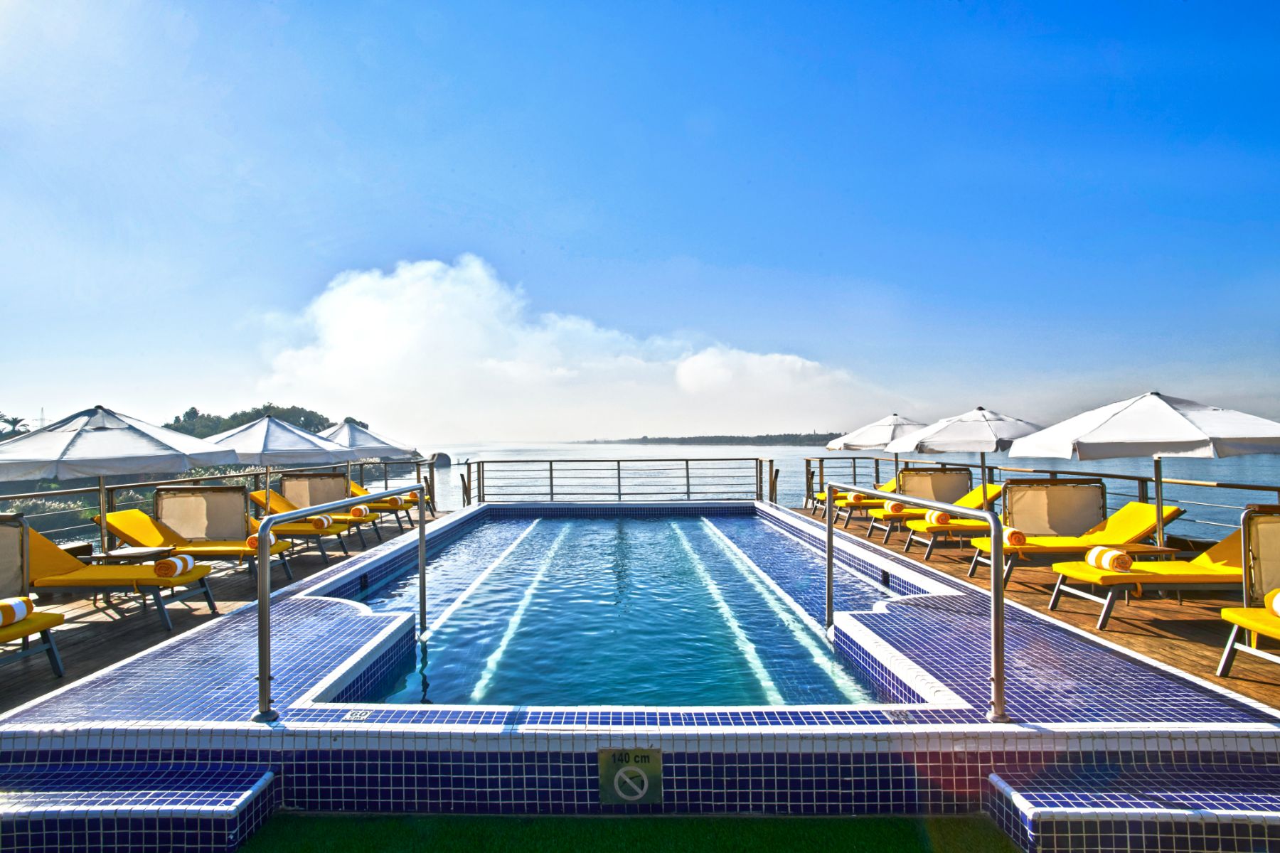 Pool onboard the Oberoi Philae in Egypt