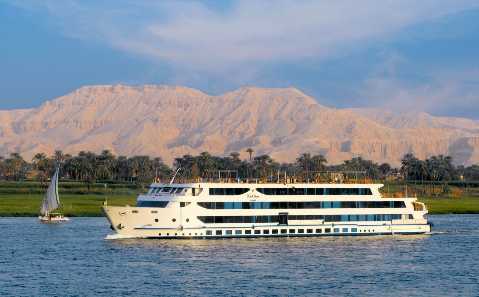Exterior view of the Oberoi Zahra on the Nile in Egypt
