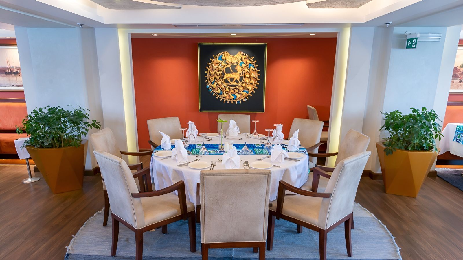 Dining onboard the Sonesta Sun Goddess Nile cruise in Egypt