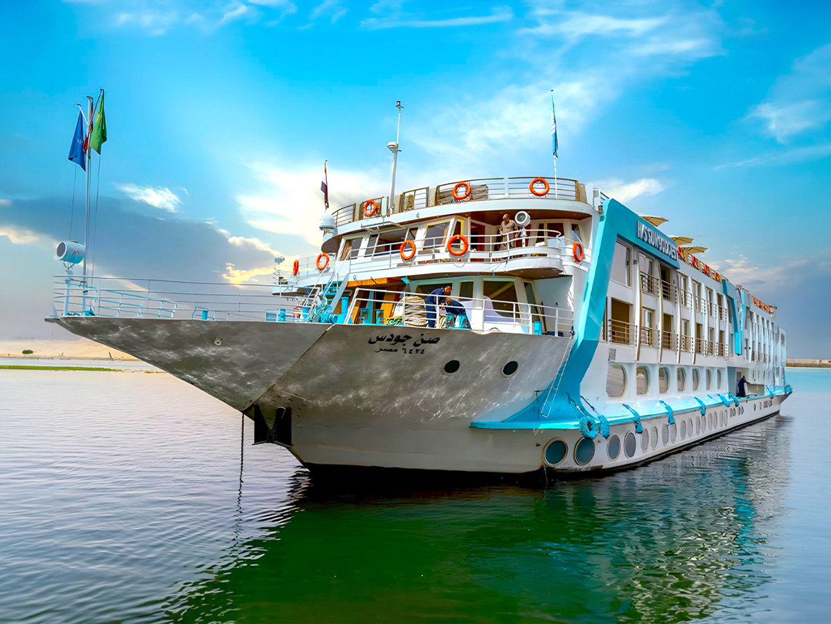 Facade of Sonesta Sun Goddess Nile cruise in Egypt