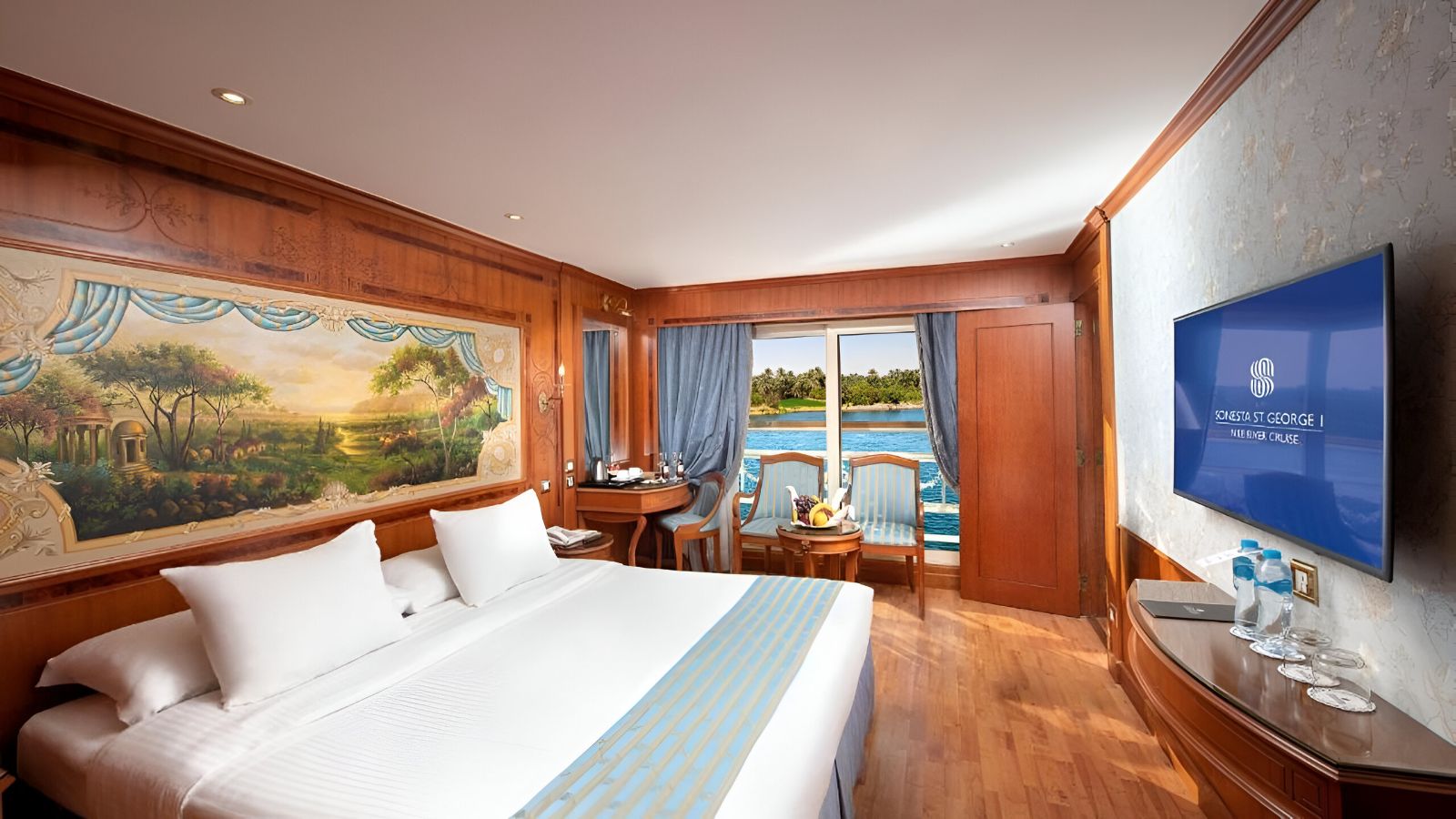 Bedroom onboard the Sonesta St George I  Nile Cruise in Egypt