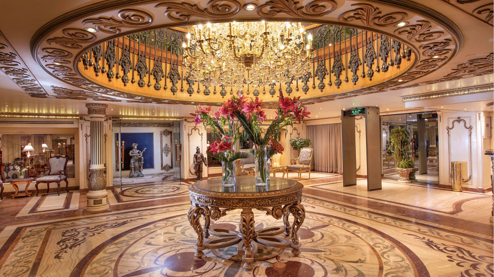 Lobby onboard the Sonesta St George I  Nile Cruise in Egypt