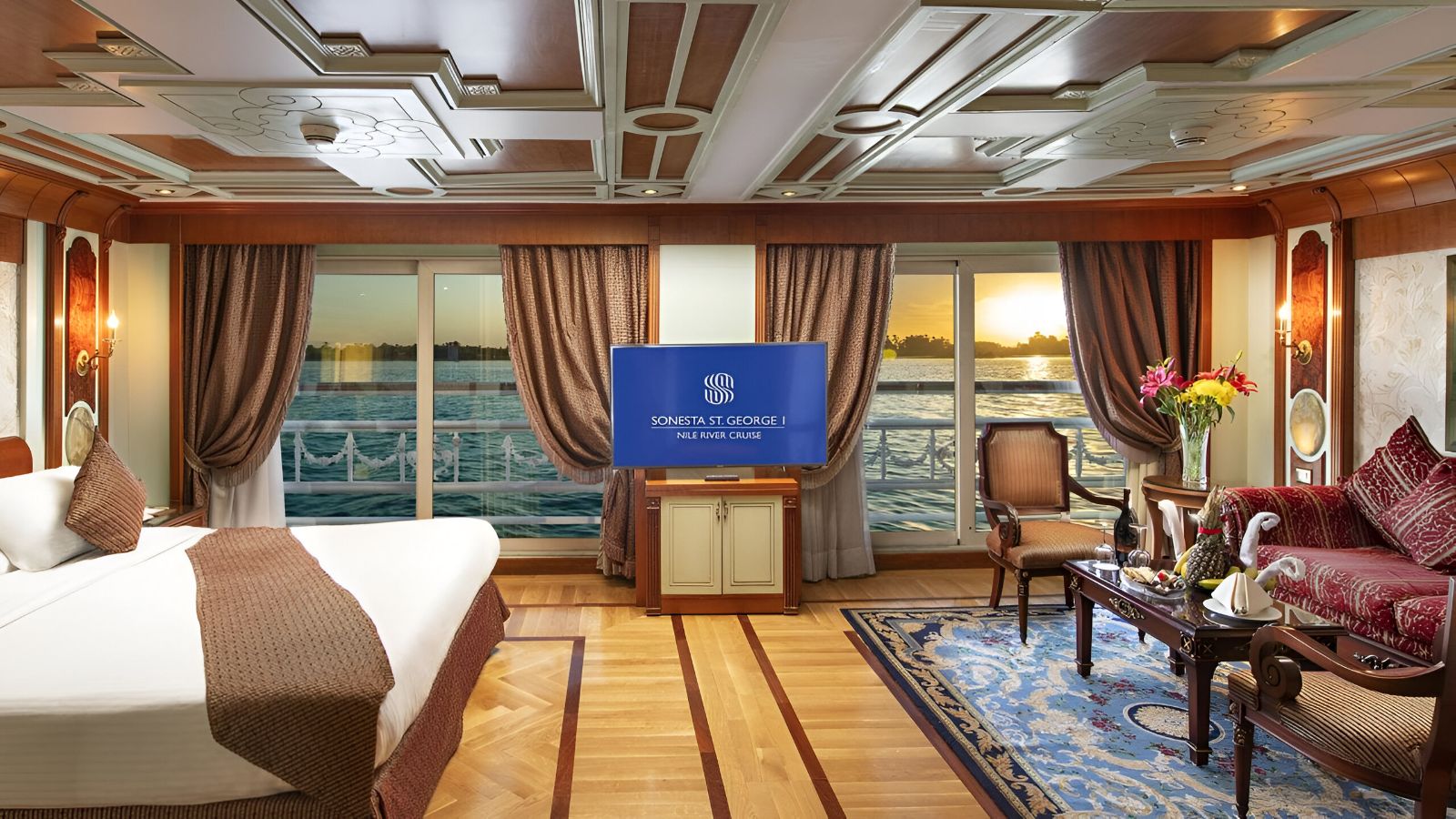 Guest suite onboard the Sonesta St George I  Nile Cruise in Egypt