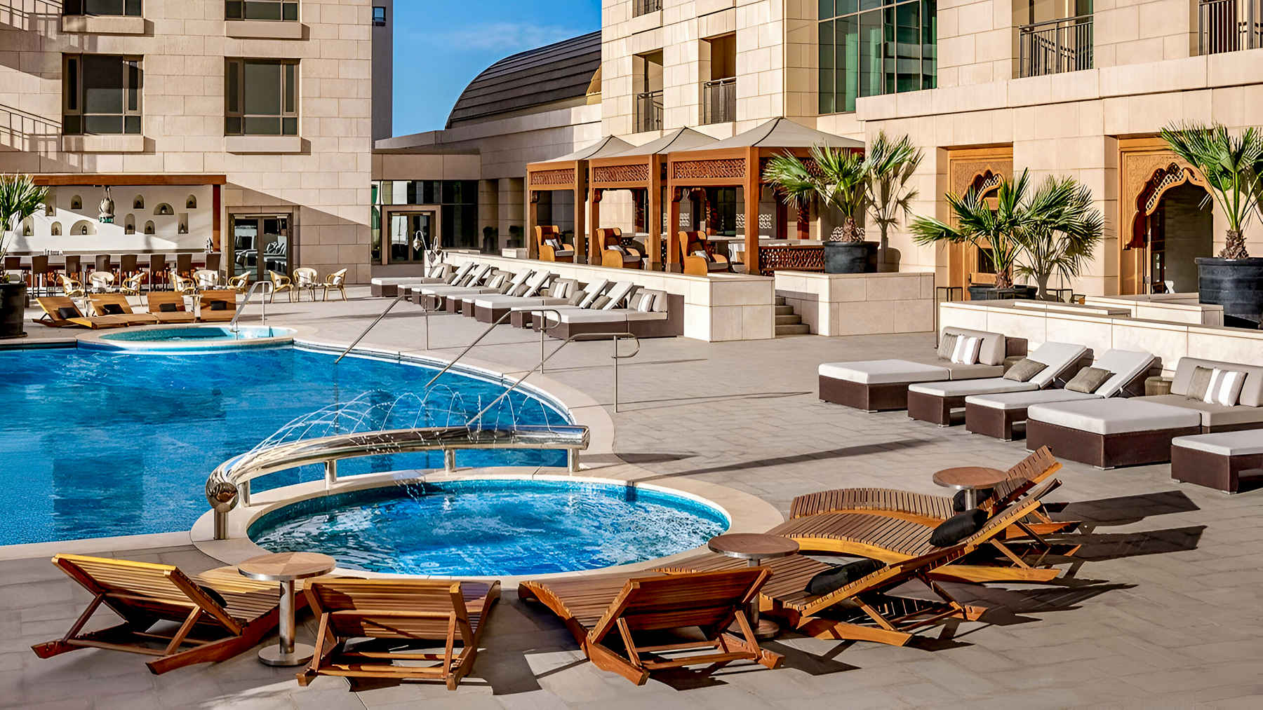 Outdoor swimming pool at the St Regis Cairo