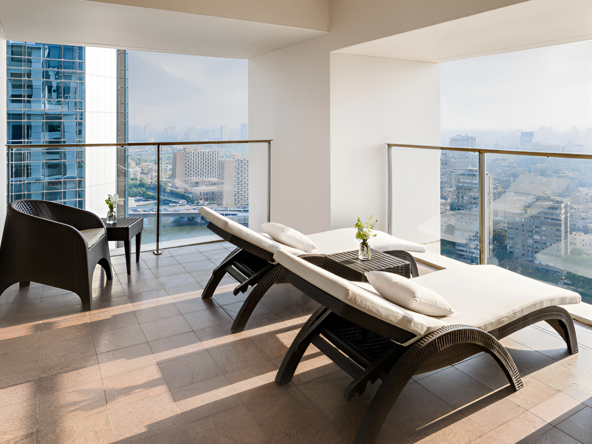 Guest suite terrace at the St Regis Cairo