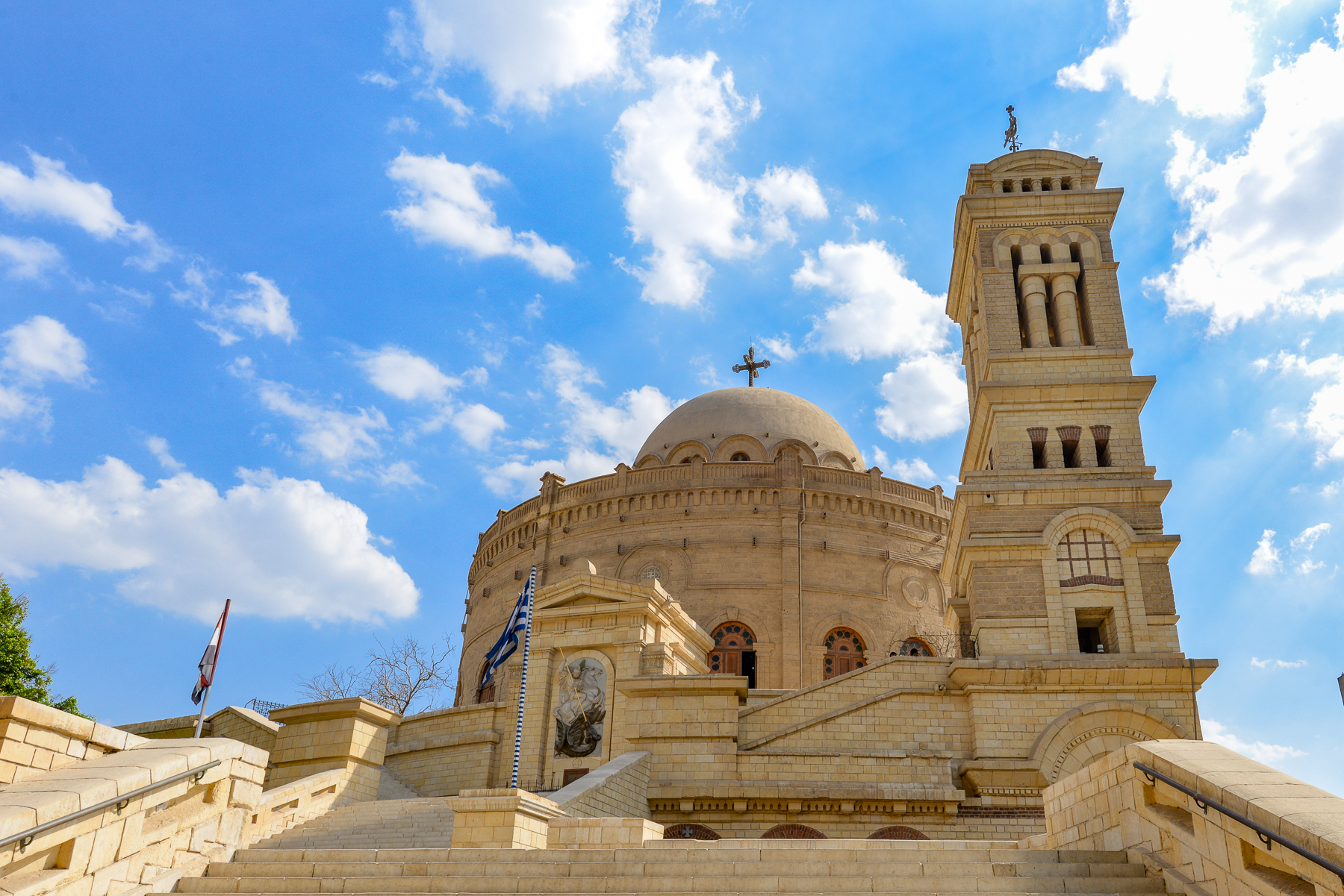 Exterior view of a coptic church in Cairo