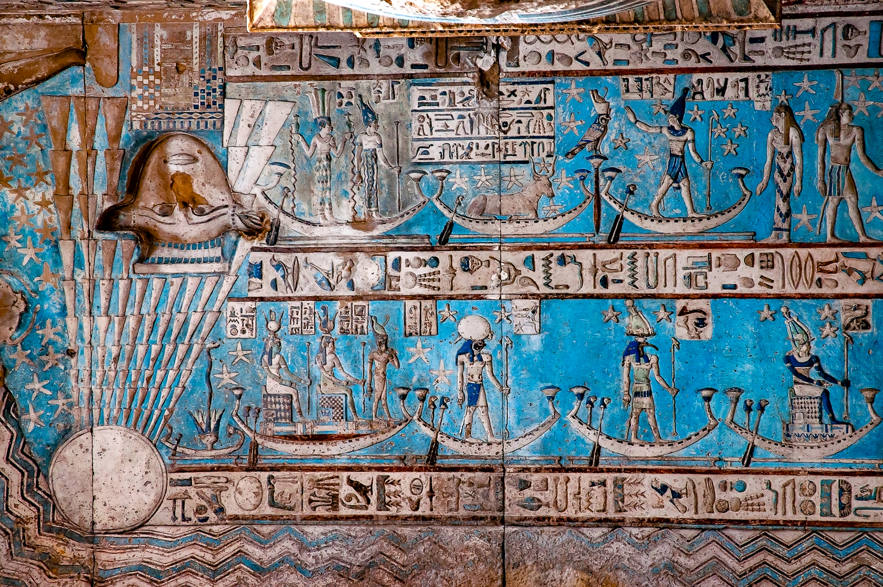 Hieroglyphs at a temple in Dendera