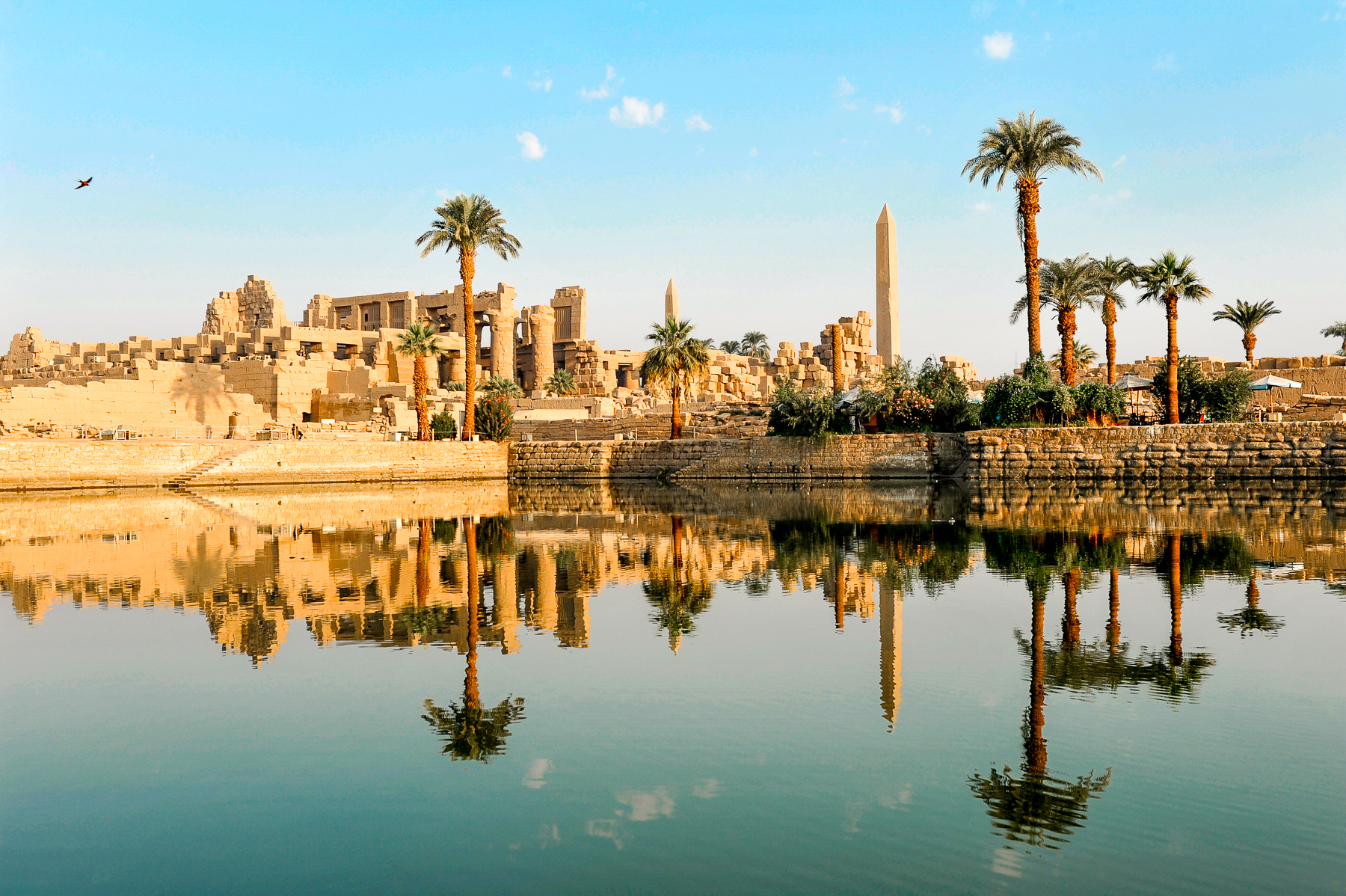 Exterior view of Karnak Temple on the Nile