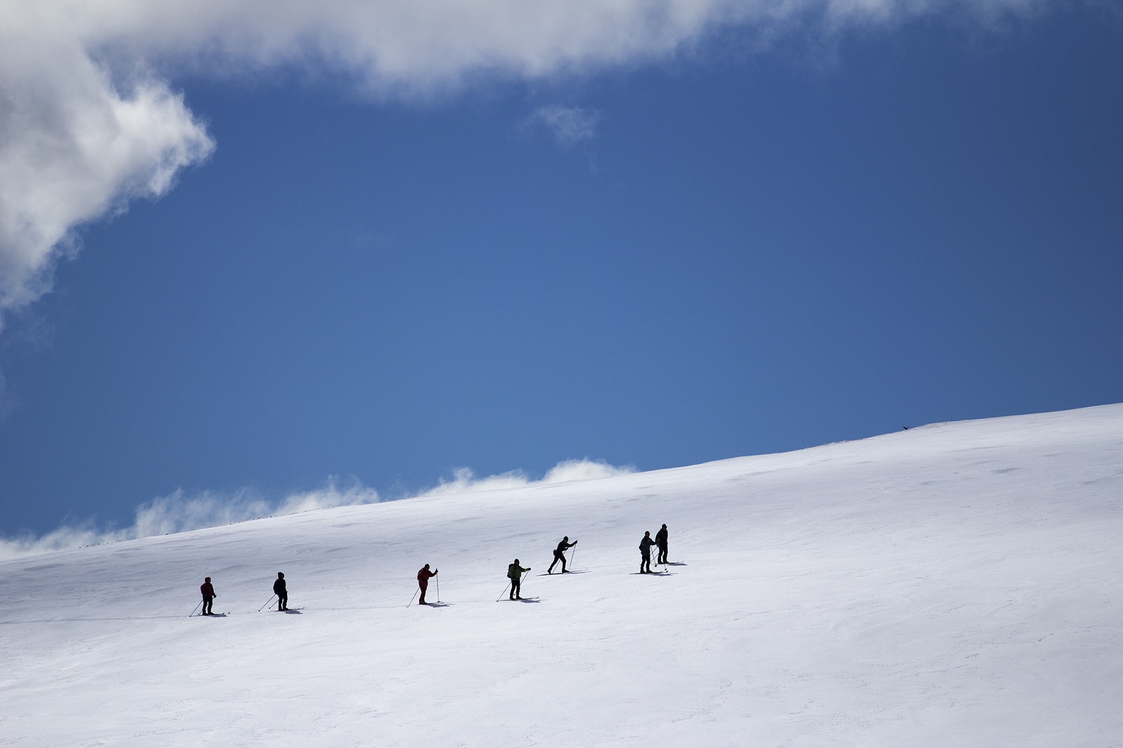 Skiing close to Javri Lodge in Finland